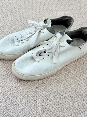 Sam Edelman White Leather Lace-Up Sneakers Size 11